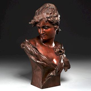Alfred Jean Foretay, Bust of Woman, c. 1890