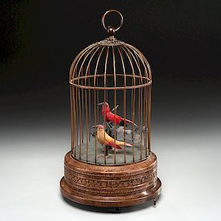 Antique birdcage automaton