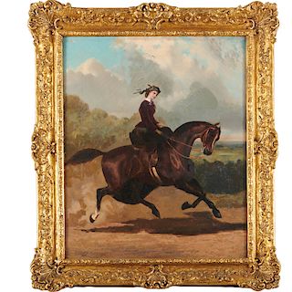 Olivier Pichat, Lady Riding Horse, 1855