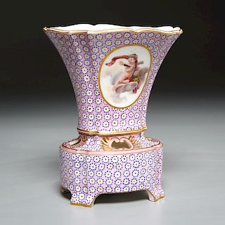Vincennes/Sevres porcelain vase hollondois