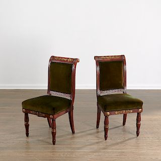 Pair Charles X side chairs