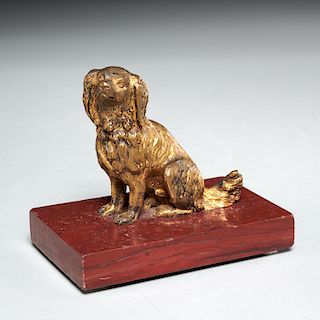 Russian gilt bronze dog