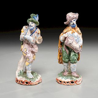Pair Dutch Delft figures