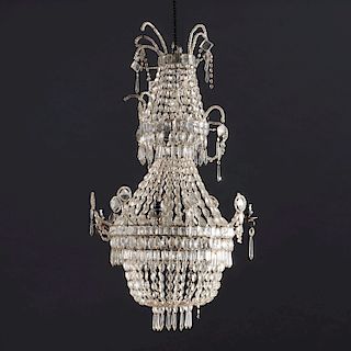 Empire crystal four light chandelier