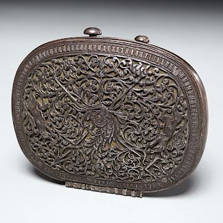 Early European iron filigree box