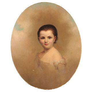 Continental School, Portrait of a Young Girl