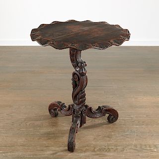 Continental Grotto style tripod table