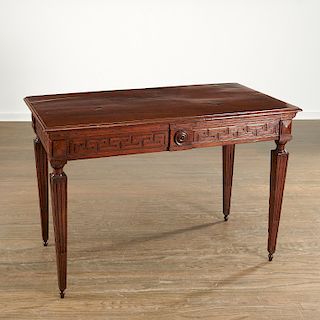 Gustavian carved walnut console table