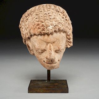 Mesopotamian terracotta head fragment