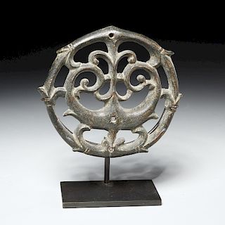Ancient bronze ornamental plaque