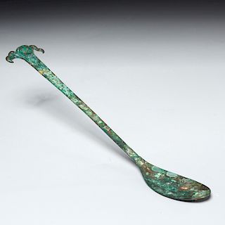 Ancient bronze medical spoon
