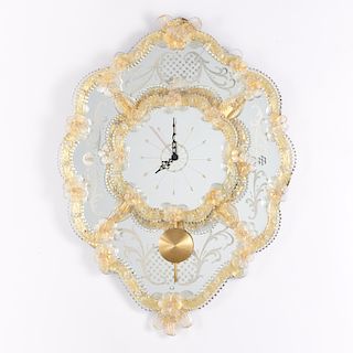 Lorin Marsh Venetian glass wall clock