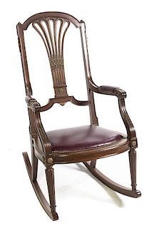 An American Rocking Chair, Height 40 1/2 inches.