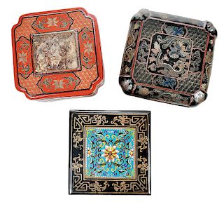Three Chinese Lacquer Boxes