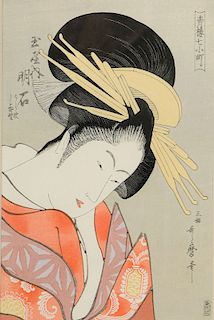 Four Japanese Wood Block Prints, Hiroshige