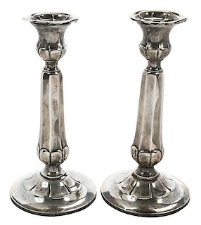 Pair of Sterling Candlesticks