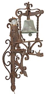Wrought Iron Figural Bell Ringer