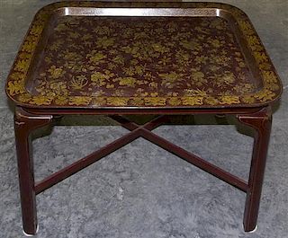 A Tray on Stand, Height 20 x width 30 x depth 23 inches.