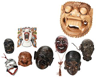 Nine Asian Masks