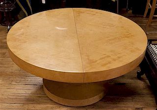 An American Maple Low Table, Height 20 x diameter 39 1/4 inches.