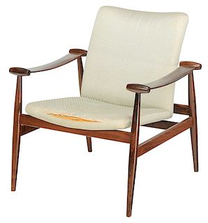 A Danish Mid Century Modern Rosewood Armchair