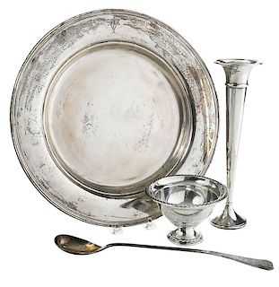 Four Sterling Table Items