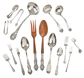 Assorted Silver Flatware, 55 pieces