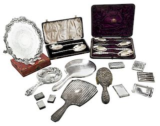 27 Silver Table and Desk Items