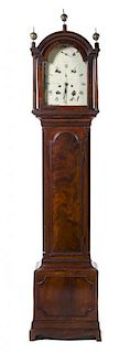 An English Mahogany Tall Case Clock, Joseph Kent, Height 91 inches.