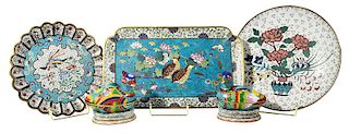Five Japanese Cloisonne Objects