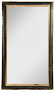 Neoclassical Ebonized And Parcel-Gilt Mirror