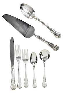 French Provincial Sterling Flatware, 32 Pieces
