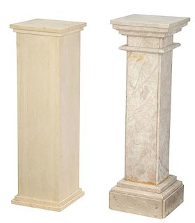 Two Stone Column Form Pedestals