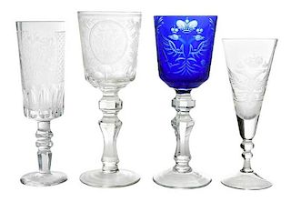 14 Russian Imperial Engraved Glasses