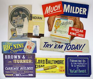 7 various advertising placards and prints