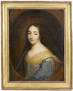 "Portrait of Ninon de Lenclos", French 18th C. Oil