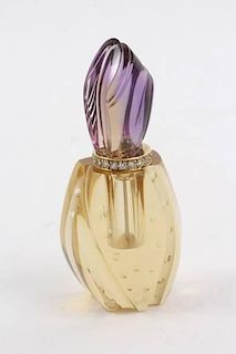Fine Amethyst, Citrine & Diamond Perfume Bottle