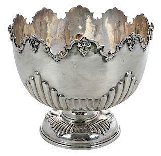 English Silver Monteith Style Bowl