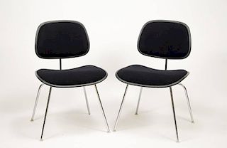 Pair of Eames for Herman Miller Upholstered Chairs