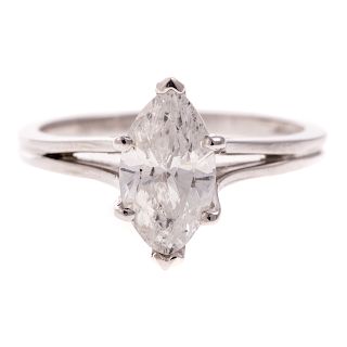 A Ladies Marquise Diamond Ring in Platinum