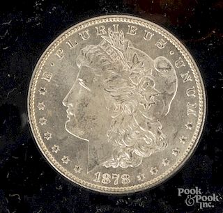 1878-S Morgan silver dollar NCI MS 65.