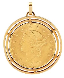 18kt. Coin Pendant