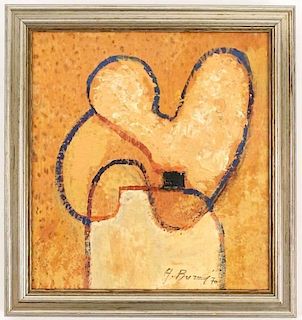 Alberto Burri Abstract Painting, Signed & Dated