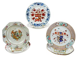 Six Chinese Export Armorial Plates