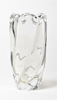 An Oreffors Glass Vase, Height 8 inches.