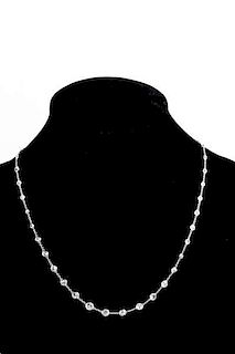Ladies 18k Gold & Diamond Necklace (8.14 Carats)