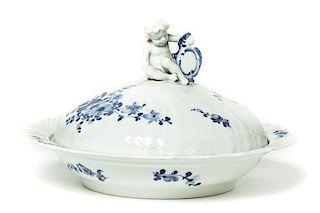 A Royal Copenhagen Covered Porcelain Serving Bowl, Diameter 12 inches.