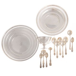 Assorted sterling silver tableware
