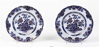 Two French China Porcelain Plates, Diameter 9 1/4 inches.