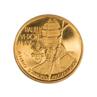 18k 1975 Pope Paul VI Gold Coin